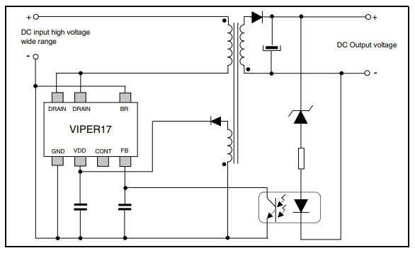 STMicroelectronics VIPer17 Switching Regulators for Flyback Converter STMicroelectronics VIPer17 Switching Regulators for Flyback Converter